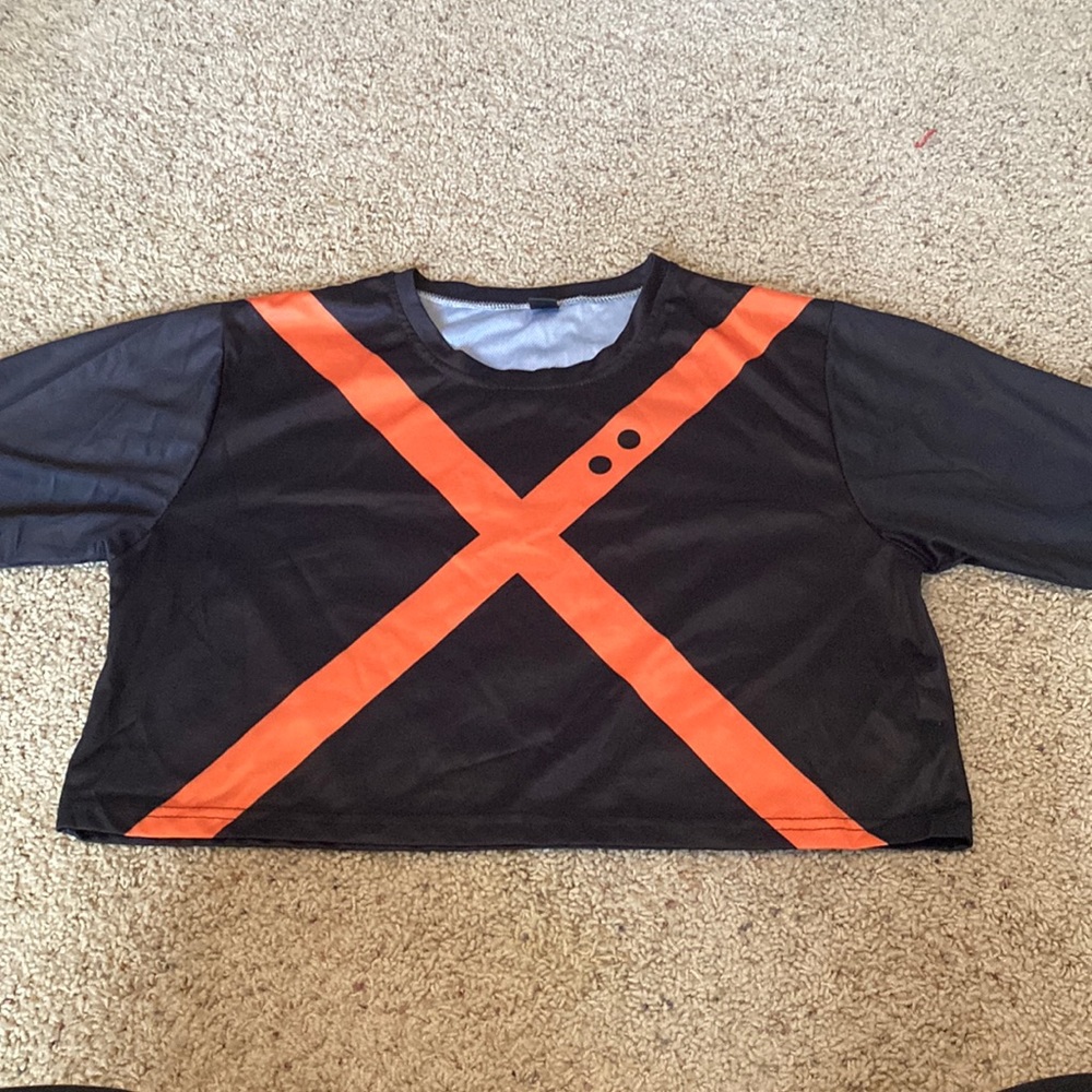 My Hero Academia Bakugo cropped polyester top